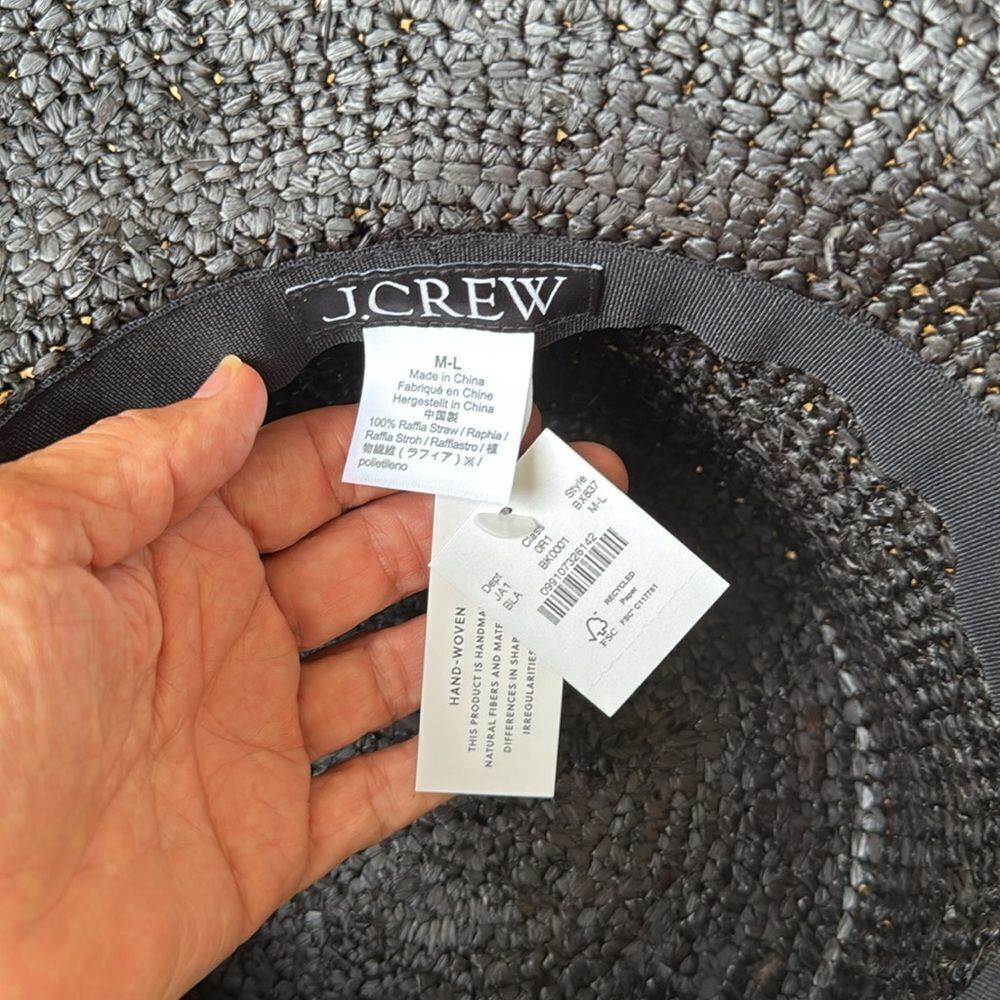 NEW With Tag Black Woven Bucket Hat By J Crew - Picture 3 of 3
